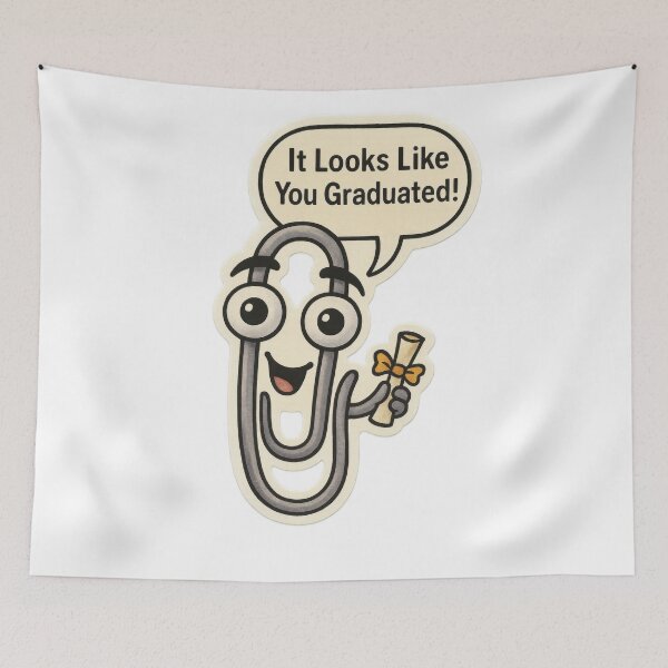 Item preview, Paperclip Graduation Art designed and sold by Trendy Sticker & Merch Collection - Express Yourself.