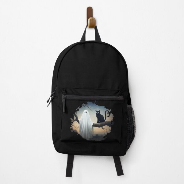 Item preview, Spooky Halloween Night - Ghost and Balck Cat designed and sold by -justb-.
