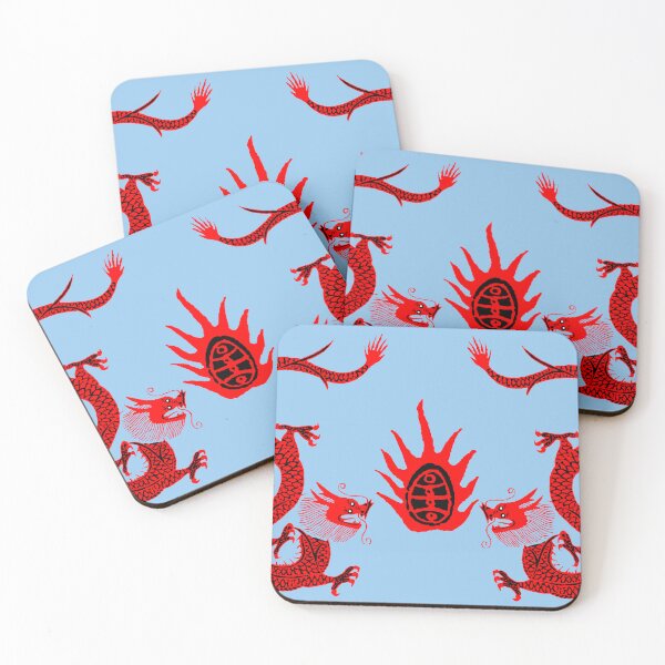 Item preview, Vintage Asian Style Red and Black Dragons Lunar New Year designed and sold by Pixelchicken.