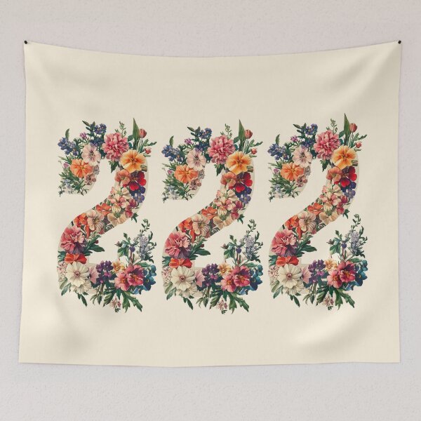 Item preview, Angel Number 222 Floral Design designed and sold by ZodiacLuck888.