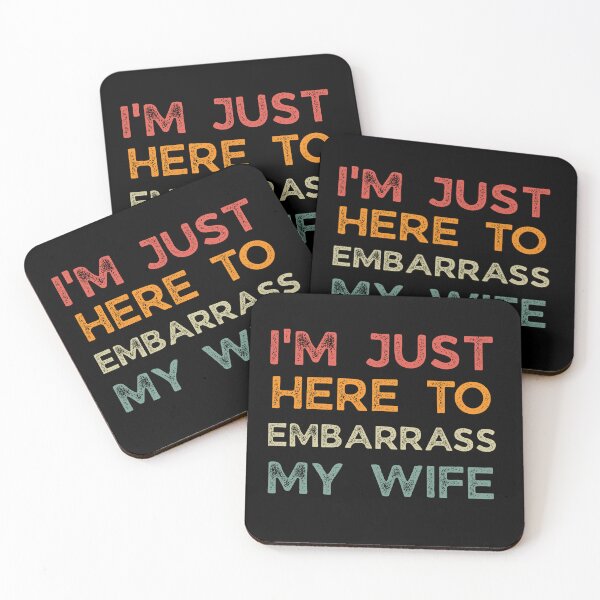 Item preview, Funny Husband I'm Just Here To Embarrass My Wife Retro Vintage designed and sold by Guess4best.