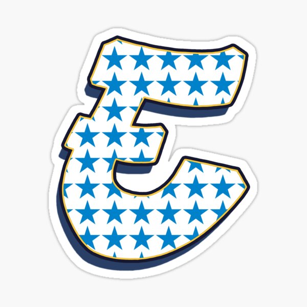 Letter E - stars Sticker