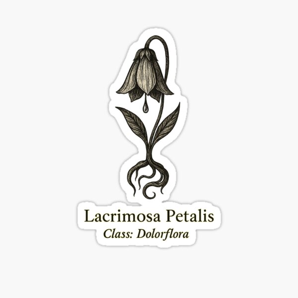 Item preview, The Mourning Bloom – Lacrimosa Petalis Illustration designed and sold by AlteredArray.