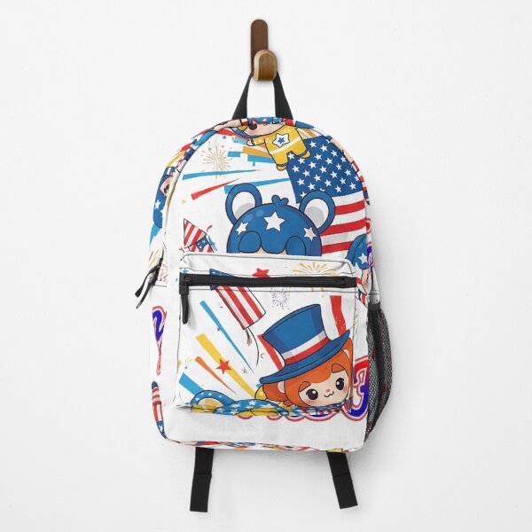 Item preview, Cute Patriotic Kids The Fourth of July Chibi Celebration Design - Happy Independence Day US Flag Fireworks designed and sold by Noo-Deign.