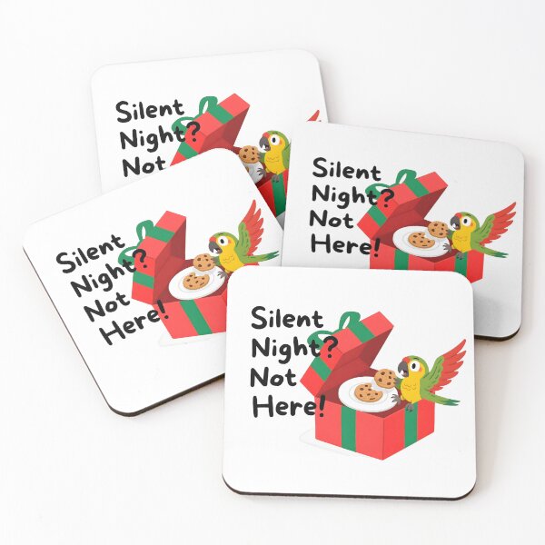 Item preview, Silent Night? Not Here!: Mischievous Parrot in Santa Beard Stealing Christmas Cookie - Funny Holiday T-Shirt Design designed and sold by ArtPetrenko90.