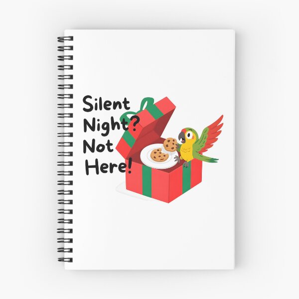 Item preview, Silent Night? Not Here!: Mischievous Parrot in Santa Beard Stealing Christmas Cookie - Funny Holiday T-Shirt Design designed and sold by ArtPetrenko90.