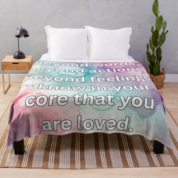 Item preview, Beyond words, beyond actions, beyond feelings - know in your core that you are loved. designed and sold by FlutterByH.