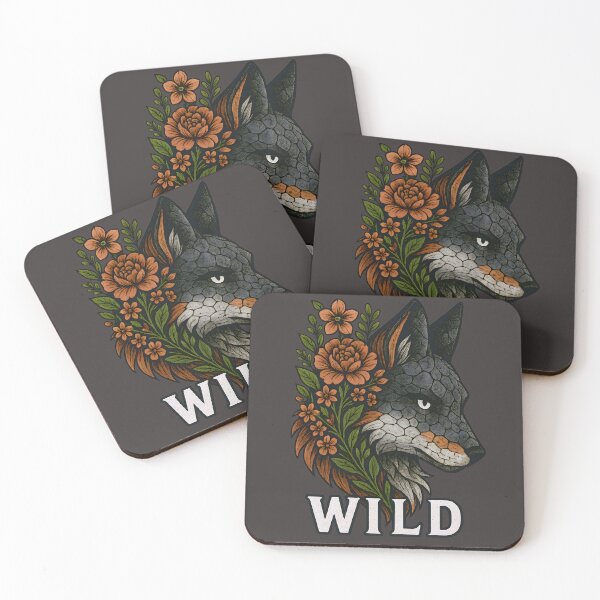 Item preview, Wild Wolf Floral Nature Art Vintage Animal Aesthetic Design designed and sold by Shoot-The-Moon.