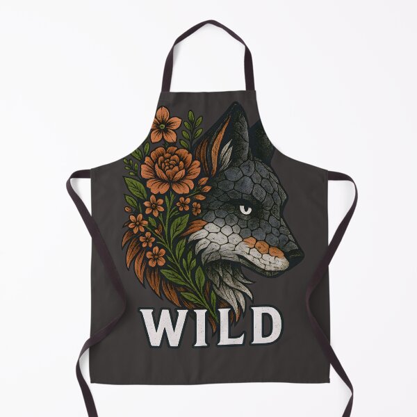 Item preview, Wild Wolf Floral Nature Art Vintage Animal Aesthetic Design designed and sold by Shoot-The-Moon.