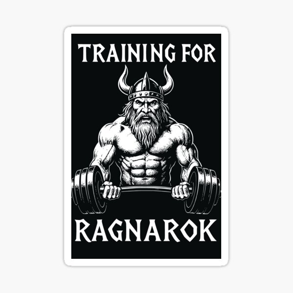 Artikel-Vorschau von Training für Ragnarok Viking Norse Gym Workout Zitat, designt und verkauft von JackCurtis1991.
