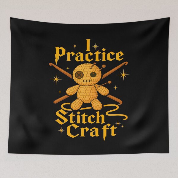 Item preview, I Practice Stitch Craft Funny Yarn Voodoo Doll designed and sold by Text2tee.