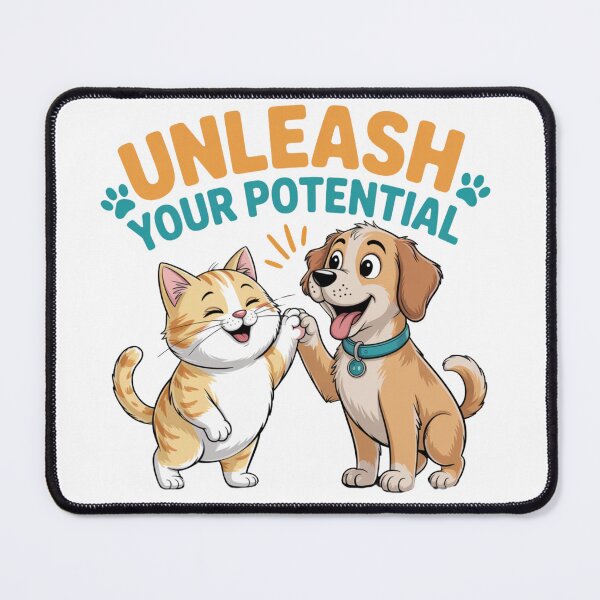 Item preview, Motivational Cat and Dog High-Five Design designed and sold by HasCreations.