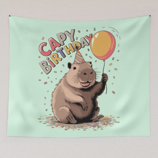 Item preview, Capy Birthday Party! designed and sold by Syrupulse.
