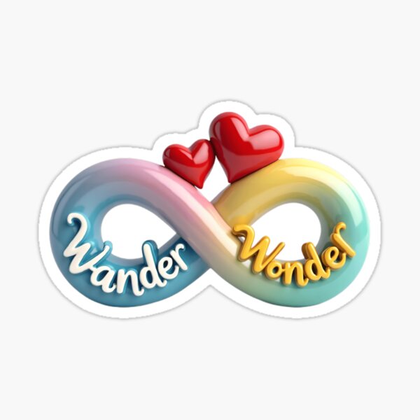 Item preview, Wander and Wonder Infinity Symbol with Hearts designed and sold by Danish-Fashion.