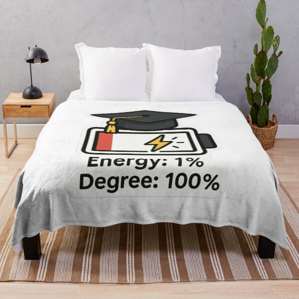 Item preview, Graduation Battery Low, Degree Full Art designed and sold by Trendy Sticker & Merch Collection - Express Yourself.