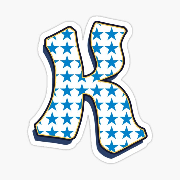 Letter K - Stars Sticker