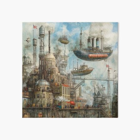 Item preview, Fantasy Steampunk Airships designed and sold by FUNKARIUM.