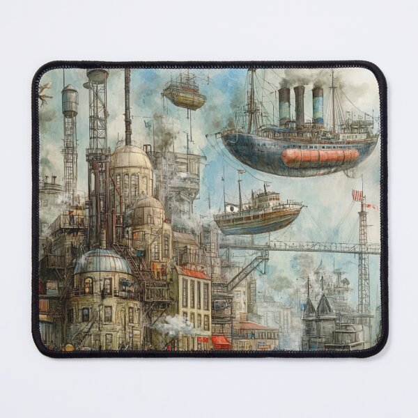 Item preview, Fantasy Steampunk Airships designed and sold by FUNKARIUM.