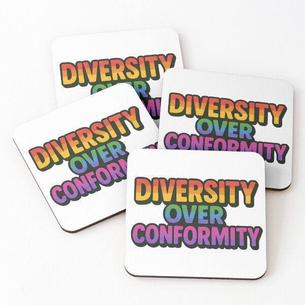 Item preview, Diversity Over Conformity – Rainbow Typography designed and sold by Haus Of Sin.