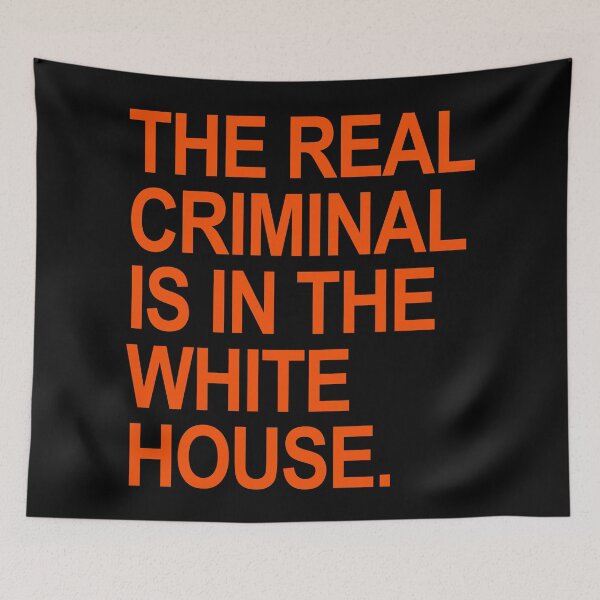 Item preview, The REAL criminal is in the White House (prison orange) designed and sold by Thelittlelord.