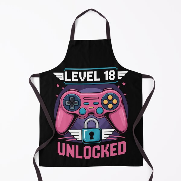 Item preview, Level 18 Unlocked - Gamer 18th Birthday Shirt designed and sold by Serbin.