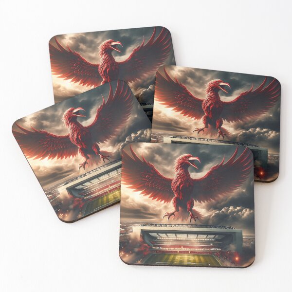 Item preview, Crimson Liverbird Over Anfield designed and sold by Final Whistle Art.