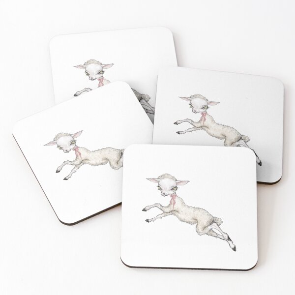 Item preview, Whimsical bowed lamb designed and sold by BerryBugxo.