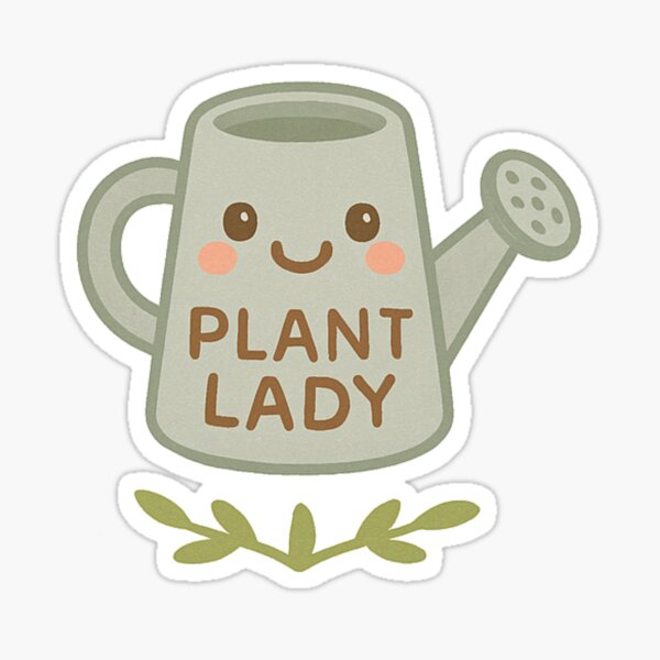 Item preview, Plant Lady – Kawaii Watering Can Sticker for Garden Lovers designed and sold by ArevArtEma.