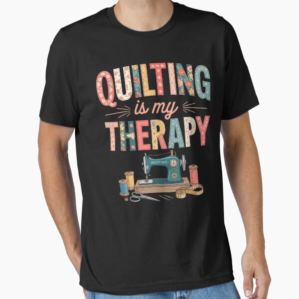 Aperçu de l'œuvre Le quilting, ma thérapie | Femmes quilteuses amusantes créée et vendue par tmerchtrends.