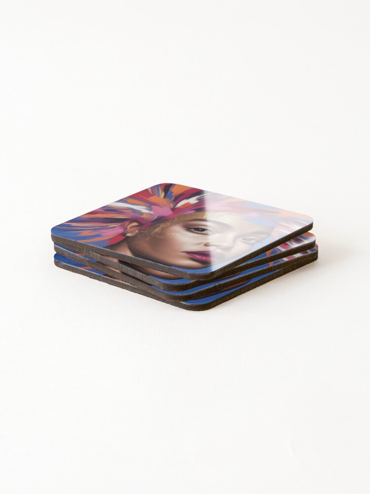 Thumbnail 4 of 5, Coasters (Set of 4), Firework  designed and sold by CanvasCarousel.