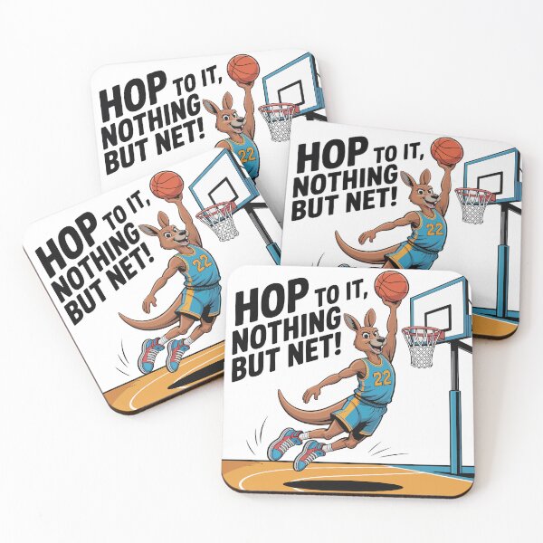 Item preview, Kangaroo Basketball - Hop to It Nothing But Net Sports Design designed and sold by Pawtastic World.