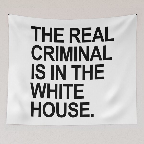 Item preview, The REAL criminal is in the White House (black) designed and sold by Thelittlelord.