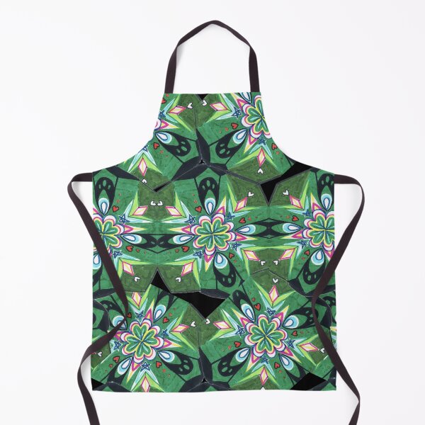 Item preview, Green kaleidoscope mandala with hearts  designed and sold by Celialice.