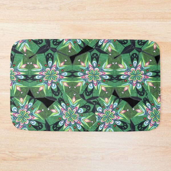 Item preview, Green kaleidoscope mandala with hearts  designed and sold by Celialice.