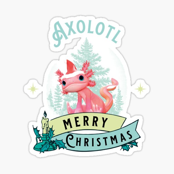 Aperçu de l'œuvre Axolotl drôle Joyeux Noël créée et vendue par Vac1.