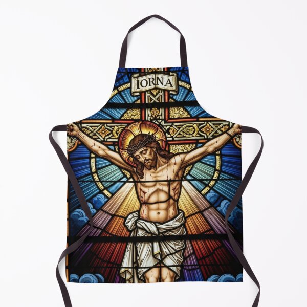 Item preview, STAINED GLASS JESUS ON THE CROSS designed and sold by Obinne.