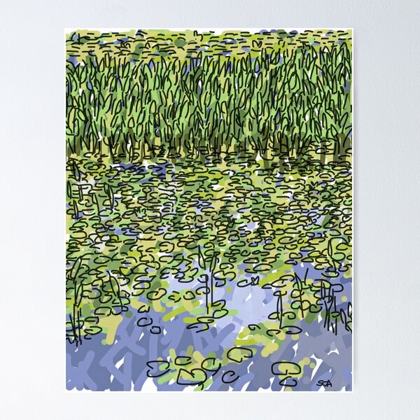 Pond Marsh Grasses at Paul Smith's No2 Poster