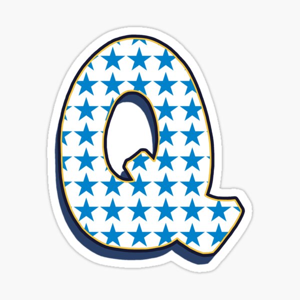 Letter Q - stars Sticker