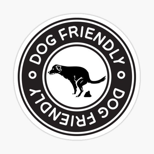 Item preview, Hundefreundlich – Lustiger kackender Hund Sticker designed and sold by 2IdiotsDesign.