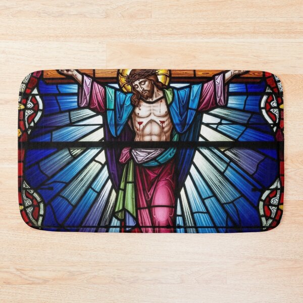 Item preview,  STAINED GLASS JESUS ON THE CROSS  CUTE designed and sold by Obinne.