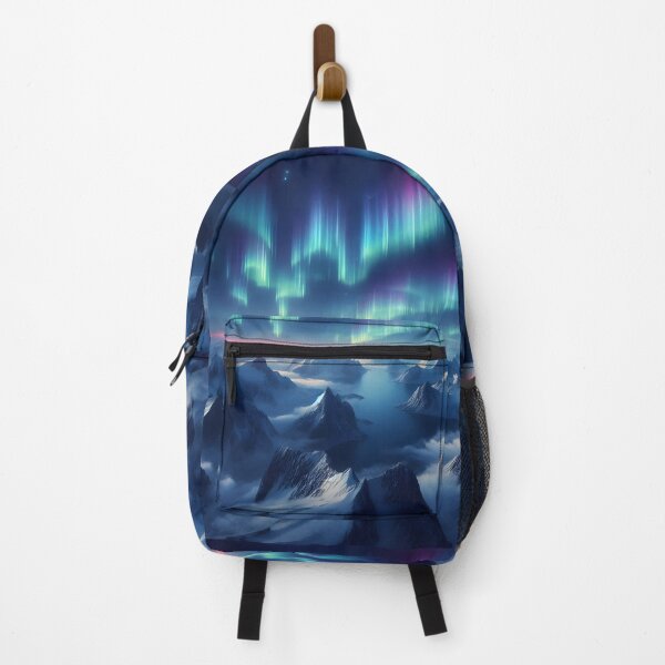 Item preview, Aurora Borealis Over Snowy Mountain Peaks designed and sold by FusionGaze.