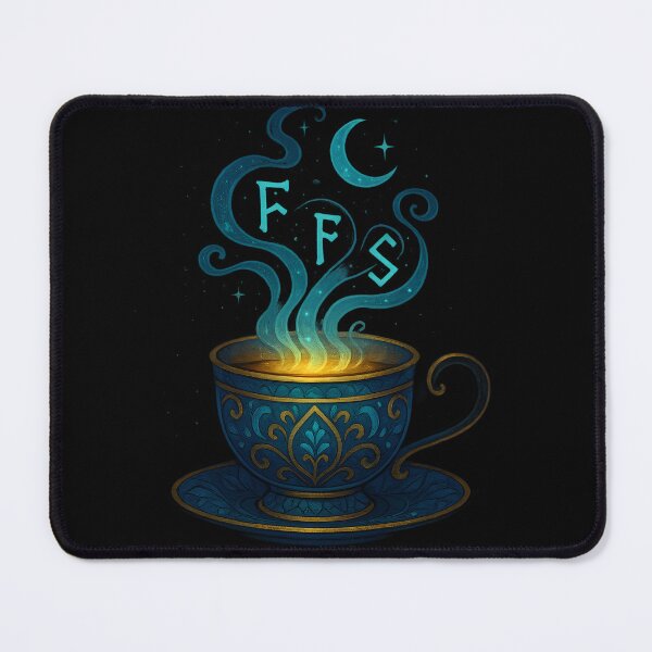 Item preview, Celestial Teacup of Runes – Mystical Magic Steam Art designed and sold by AetherLightArt.