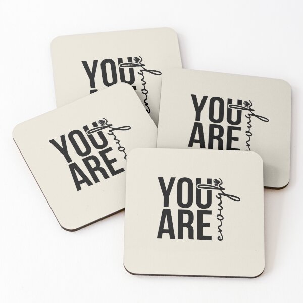 Item preview, You Are Enough | Bold Minimal Motivational Quote T-Shirt Design designed and sold by CreationbyNiki.