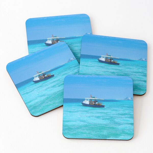 Item preview, Boat in the indian ocean water designed and sold by milena boeva.