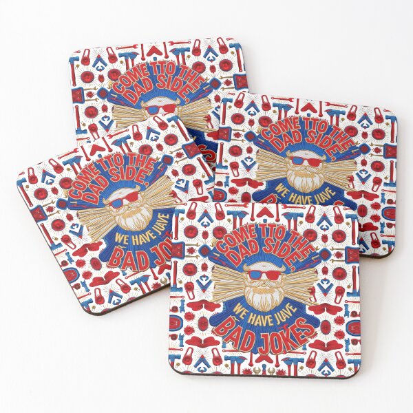 Item preview, Come to the Dad Side  Funny Embroidered Patch with Bad Jokes designed and sold by ArtDesignTp.