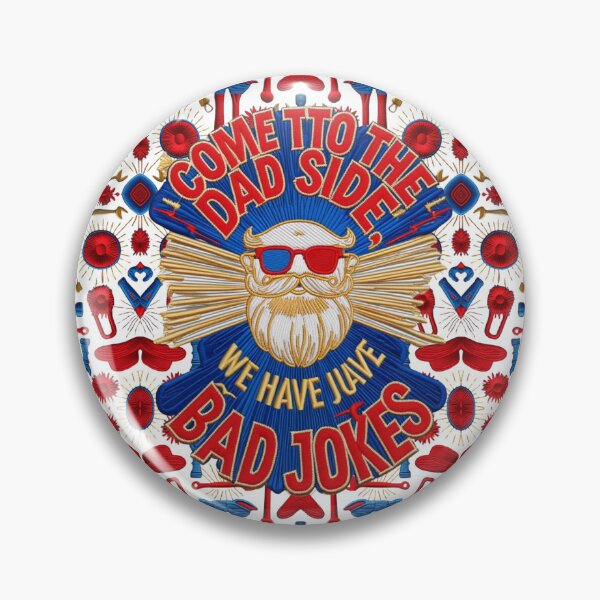 Item preview, Come to the Dad Side  Funny Embroidered Patch with Bad Jokes designed and sold by ArtDesignTp.