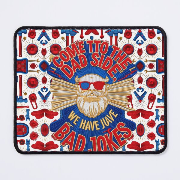 Item preview, Come to the Dad Side  Funny Embroidered Patch with Bad Jokes designed and sold by ArtDesignTp.