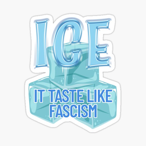 Vista previa del artículo con la obra «ICE - sabe a fascismo», diseñado y vendido por DestinyoBestiny.