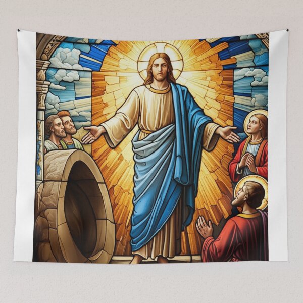 Item preview, STAINED GLASS JESUS designed and sold by Obinne.