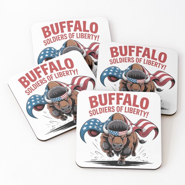 Item preview, American Bison - Buffalo Soldiers of Liberty Patriotic USA Design designed and sold by Pawtastic World.